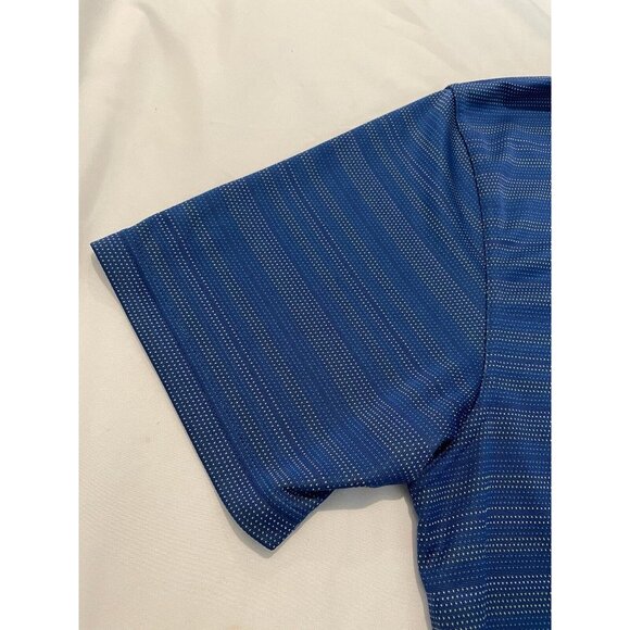 PGA Tour Men's Polo Shirt Short Sleeve Athletic Sportswear Blue Stripe XXL - Picture 12 of 12